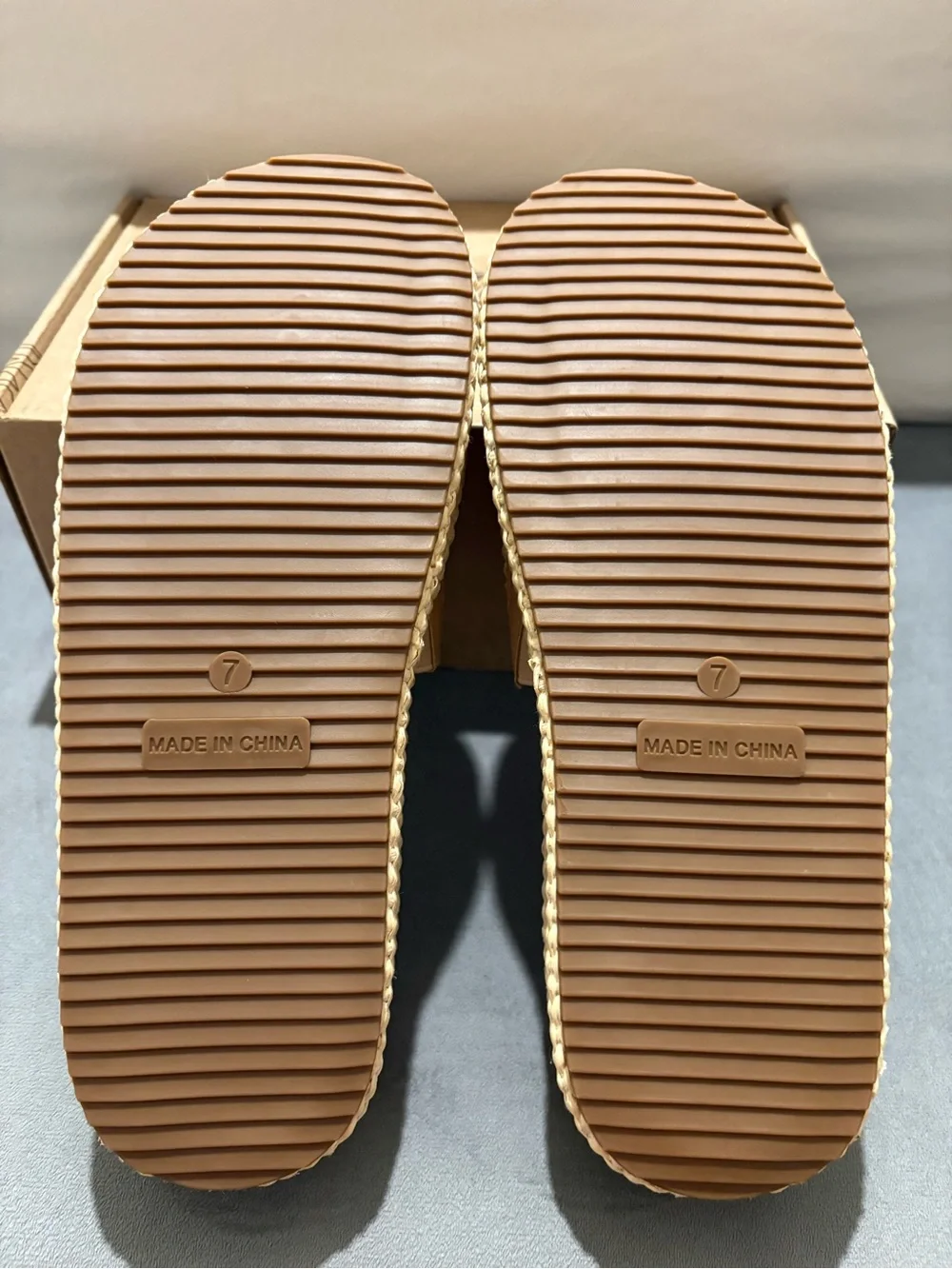 Eqaudes Women’s Woven Slide Platform Sandal in Natural - US Size 7